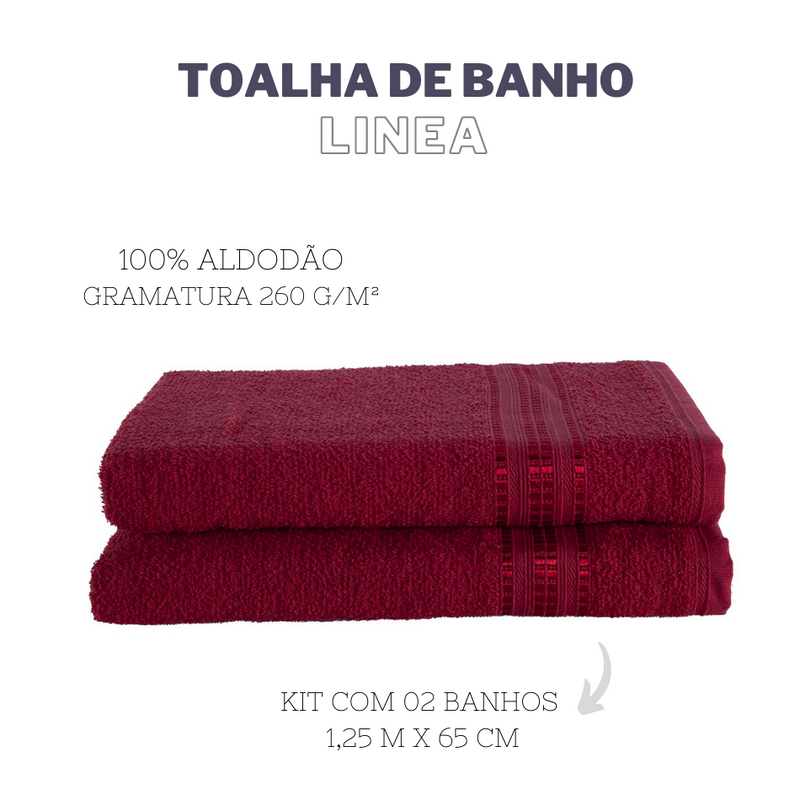 Kit 02 toalhas de banho - Linea