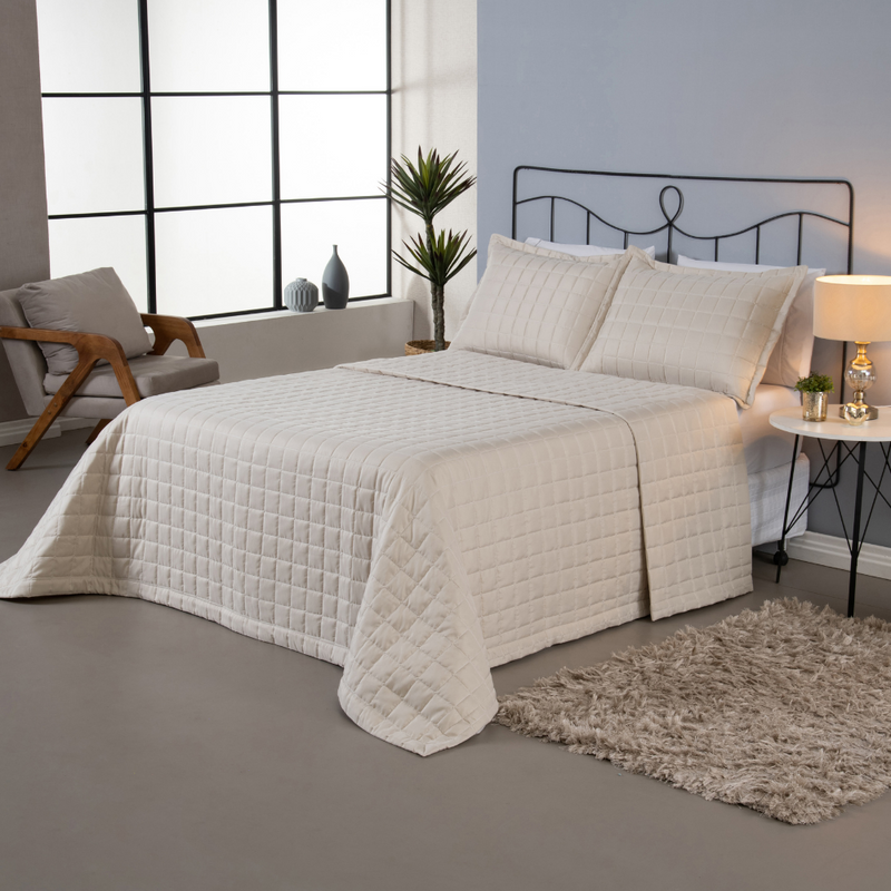 Kit Cobre Leito Matelado Dupla Face Soft 3 Peças 100% Poliéster