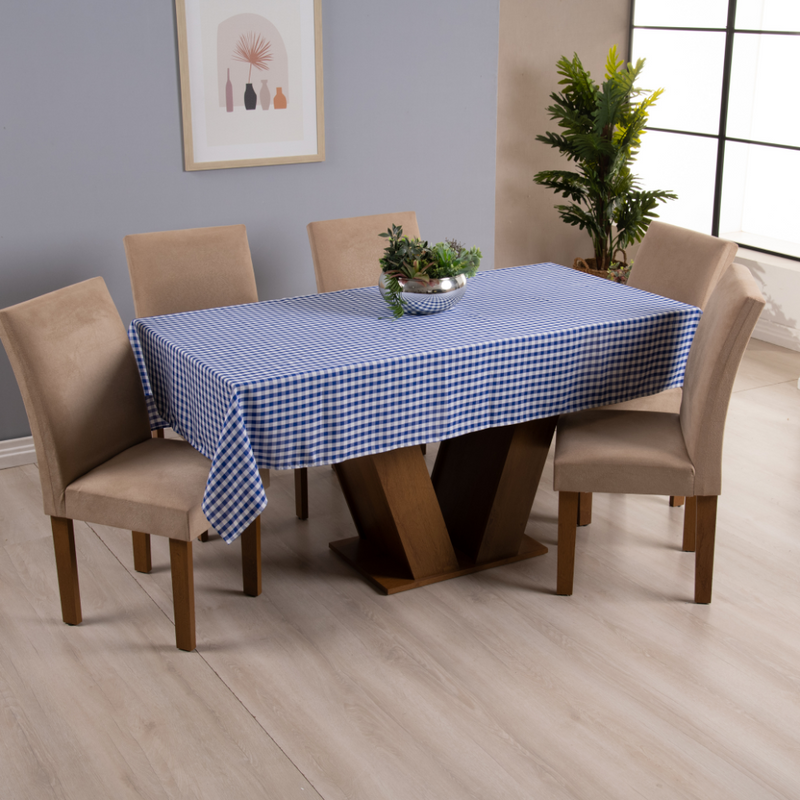 Toalha de Mesa Brisa 1 Peça 2,00m x 1,40m 6 Lugares 100% Poliéster Tecido Oxford
