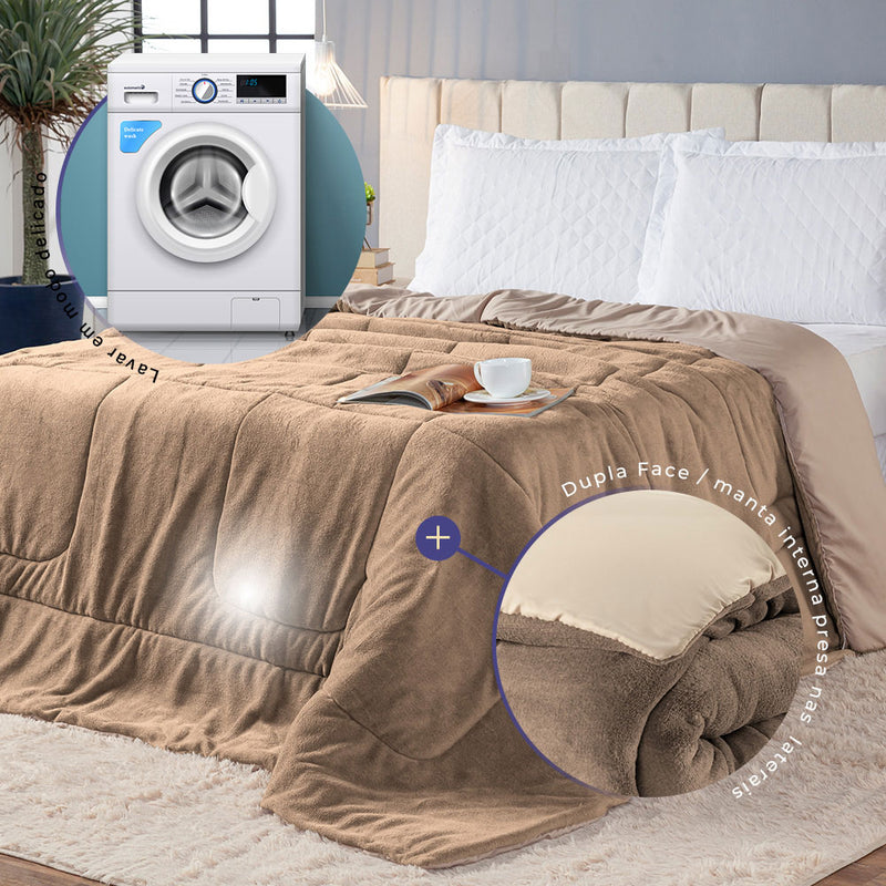 Coberdrom Cobertor Solteiro Cold Dupla Face Manta Fleece