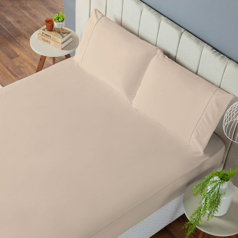 Jogo de Cama Casal King 3 Peças Laura Percal 200 Fios