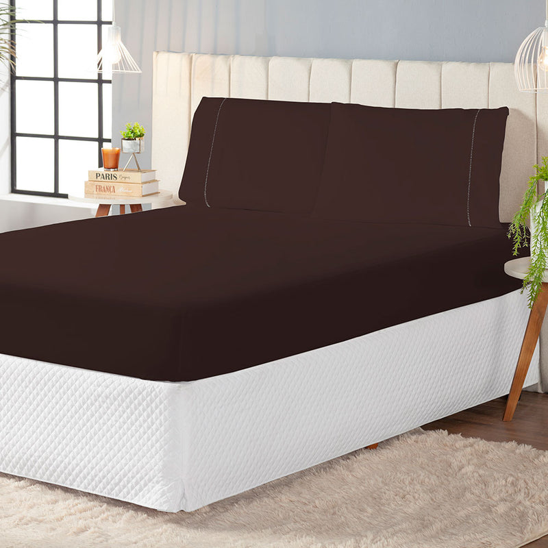 Jogo de Cama Casal King 3 Peças Laura Percal 200 Fios