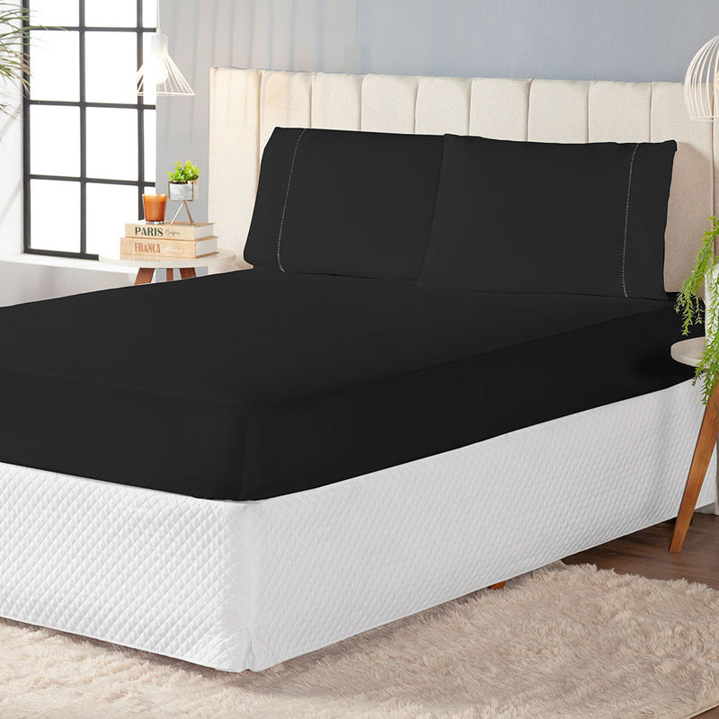 Jogo de Cama Casal King 3 Peças Laura Percal 200 Fios