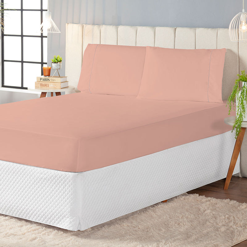 Jogo de Cama Casal King 3 Peças Laura Percal 200 Fios