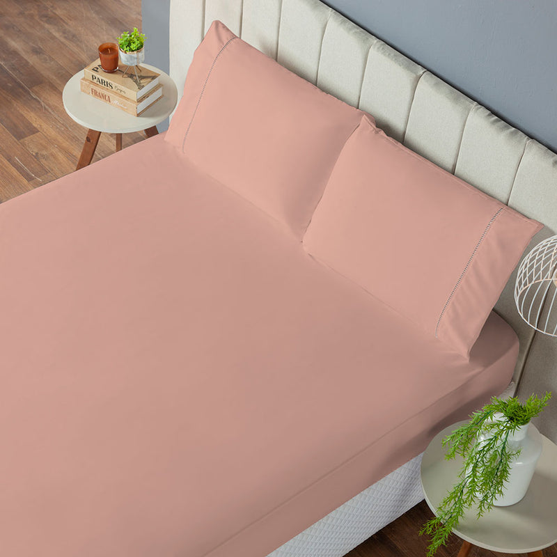 Jogo de Cama Casal King 3 Peças Laura Percal 200 Fios