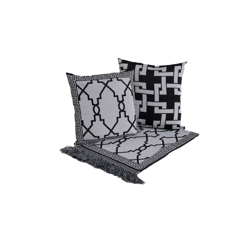 Kit Xale Para Sofá Com Franja Grécia 5 Peças