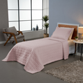 Kit Cobre Leito Matelado Dupla Face Soft 2 Peças Solteiro 100% Poliéster Areia